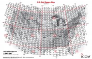 USA Amateur Grid Square Map from ICOM