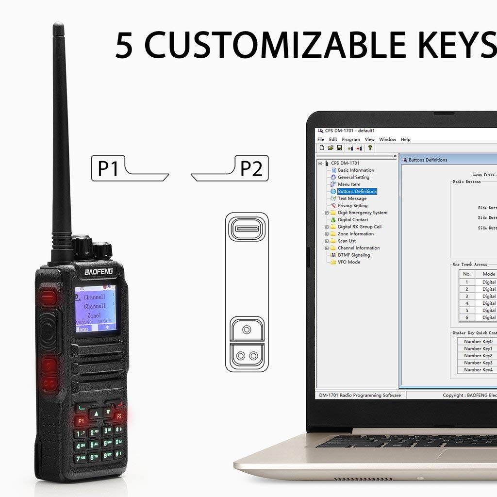 Baofeng DM-1701 Dual Band DMR HT