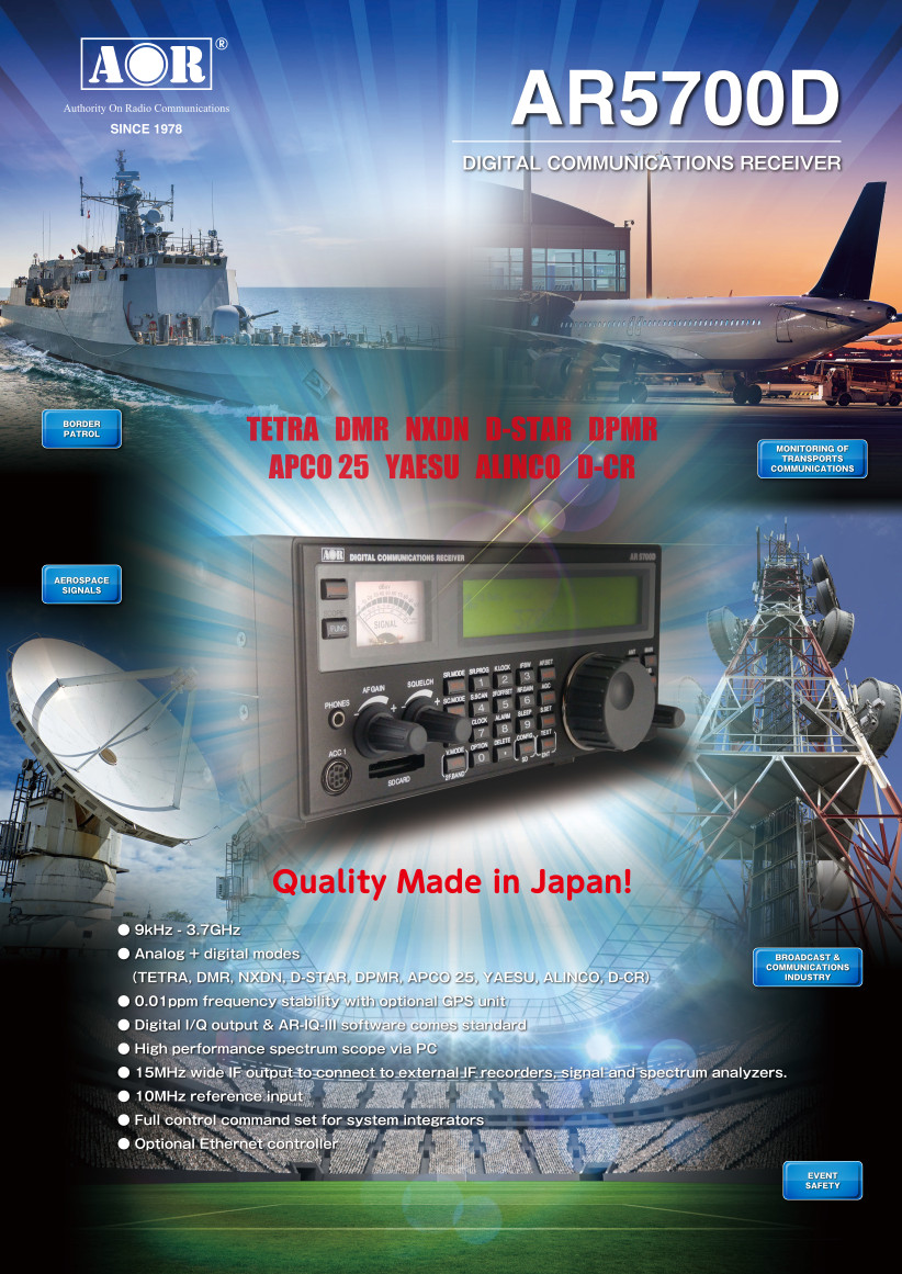 AR5700D   9kHz-3.7GHz, Digital Communications Receiver