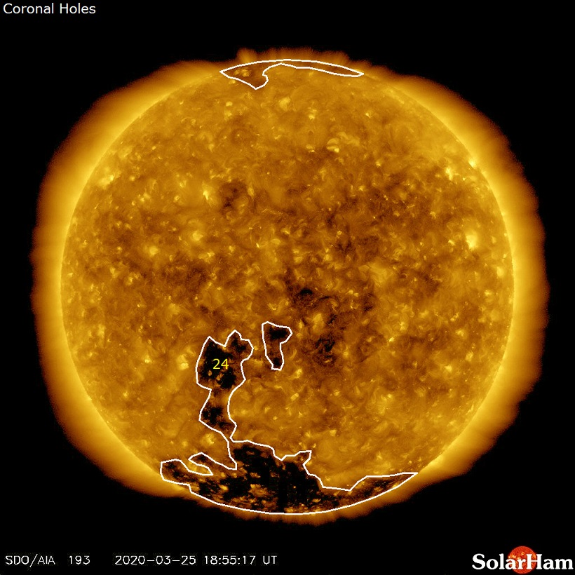 Coronal Hole #24 will be facing Earth this weekend.