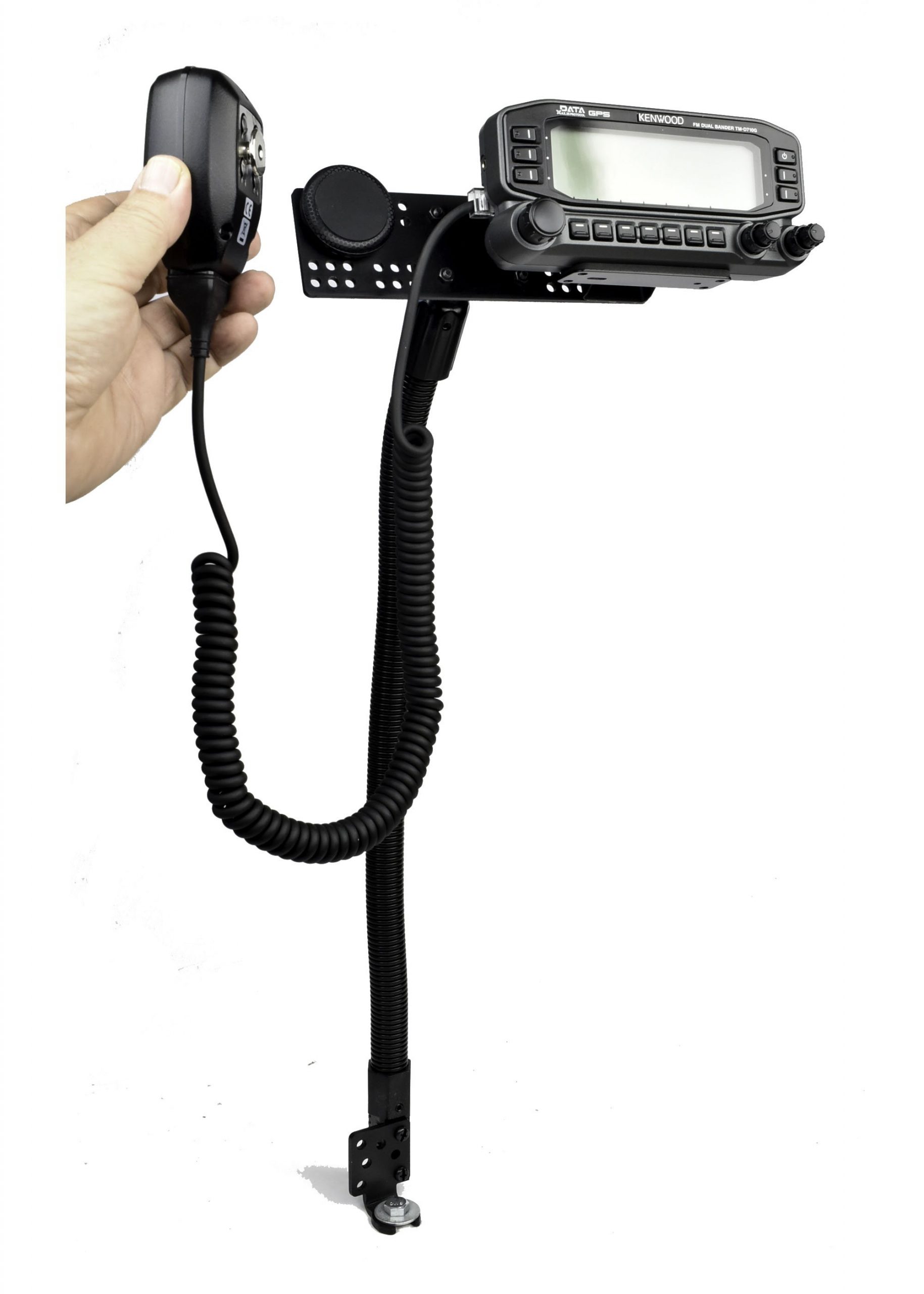 CAR SEAT BOLT MOUNT WITH MAGNETIC MIC HOLDER FOR KENWOOD TM-D710