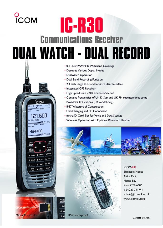 Icom IC-R30 Digital/Analogue Wideband Communications Receiver