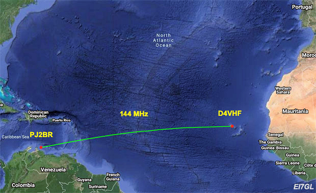 New 144 MHz Transatlantic Record Reported