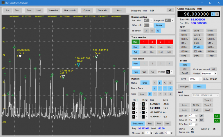 SDRplay spectrum analyser for RSPdx released