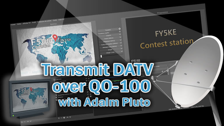 Transmit digital television signals over Qatar Oscar 100 satellite