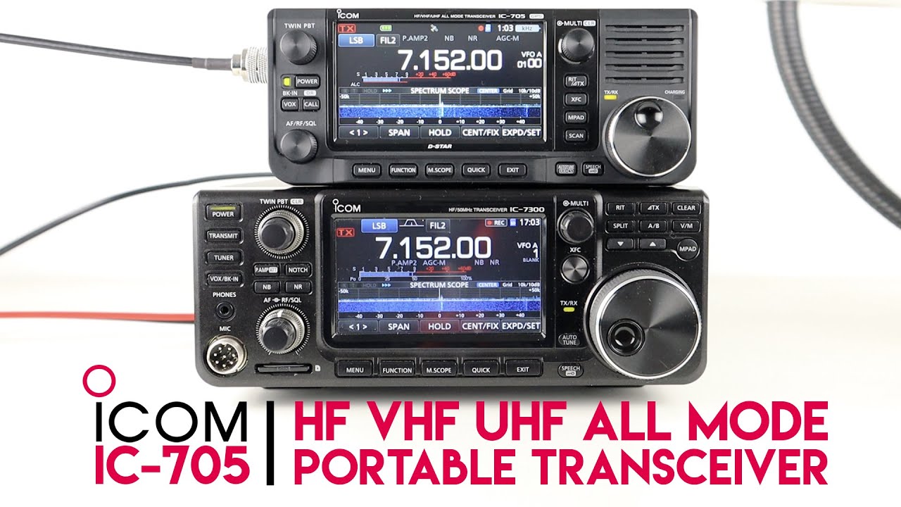Comparing The ICOM IC-705 HF QRP & ICOM IC-7300 Transceivers