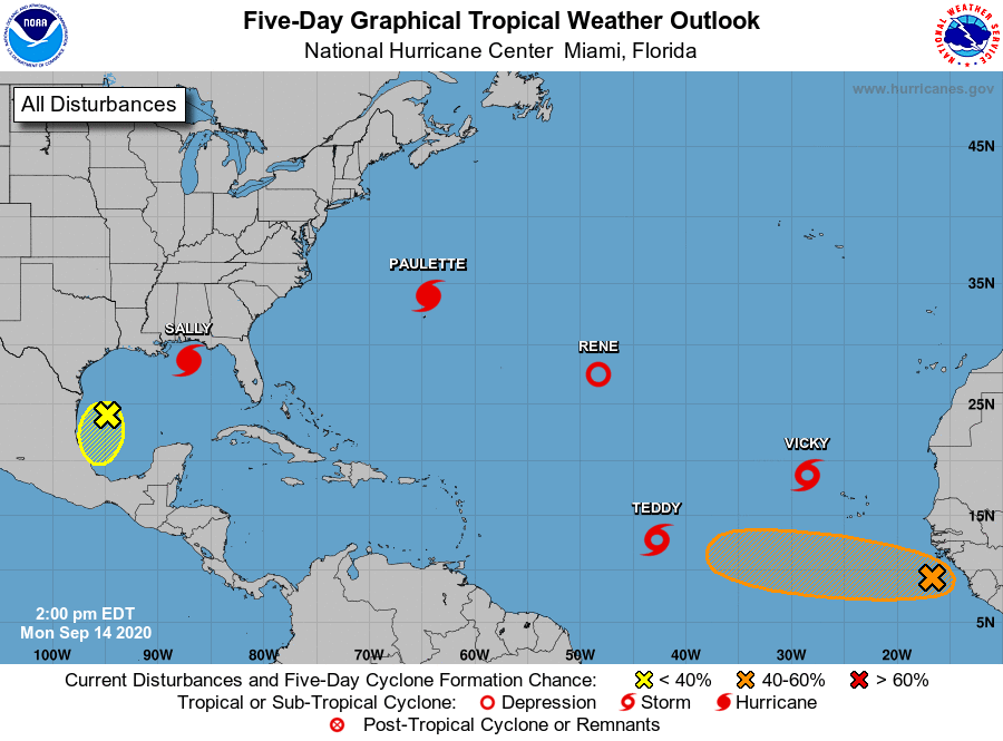 Attention Turns to Tropical Storm Sally after Hurricane Paulette Hits Bermuda
