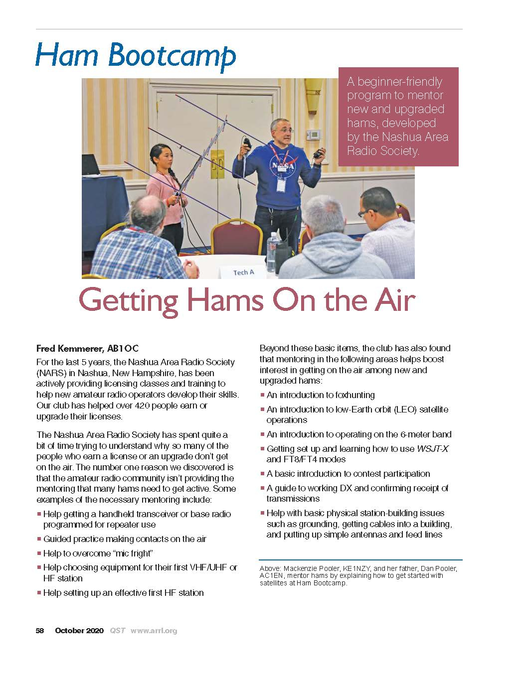 AB1OC Wins the October 2020 QST Cover Plaque Award
