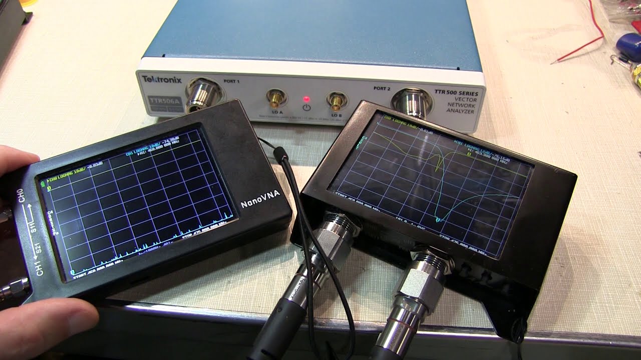 NanoVNA comparison measuring a duplexer – NanoVNA-H4 and SAA-2N