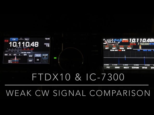FTdx10 & IC-7300 Weak CW Signal RX Comparison