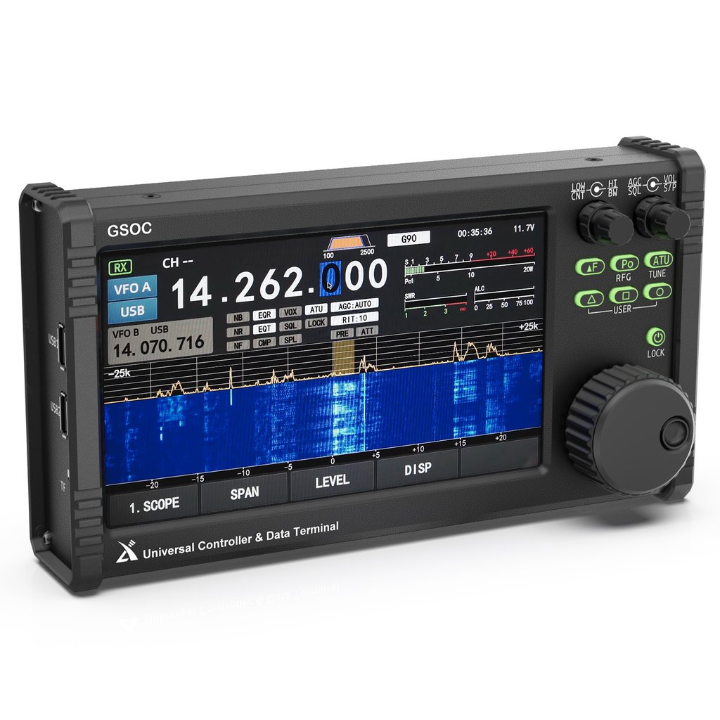XIEGU GSOC REMOTE CONTROLLER | TOUCH SCREEN | SPECTRUM & WATERFALL DISPLAY
