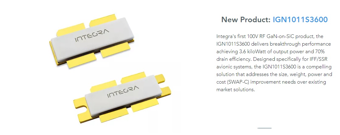 Integra Unveils Novel 100V RF GaN-on-SiC Technology with Superior Performance