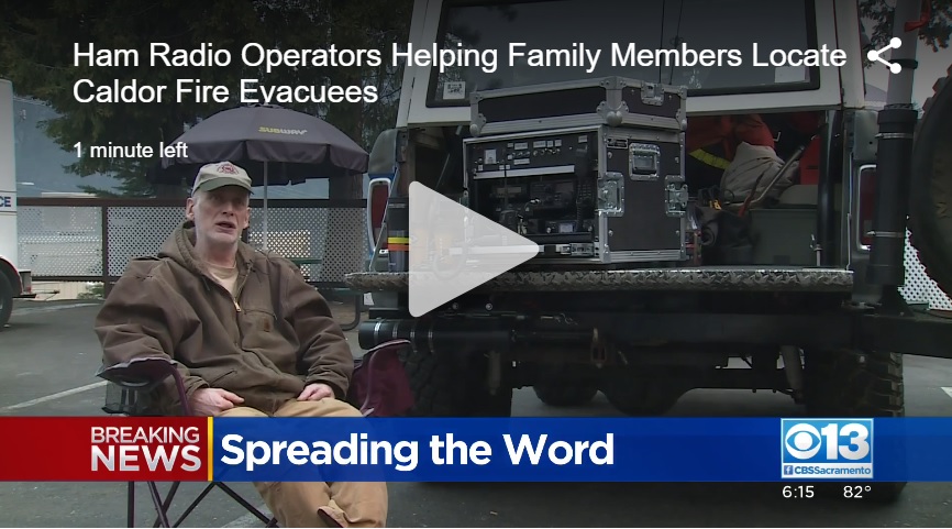 Ham Radio Operators Helping Family Members Locate Caldor Fire Evacuees