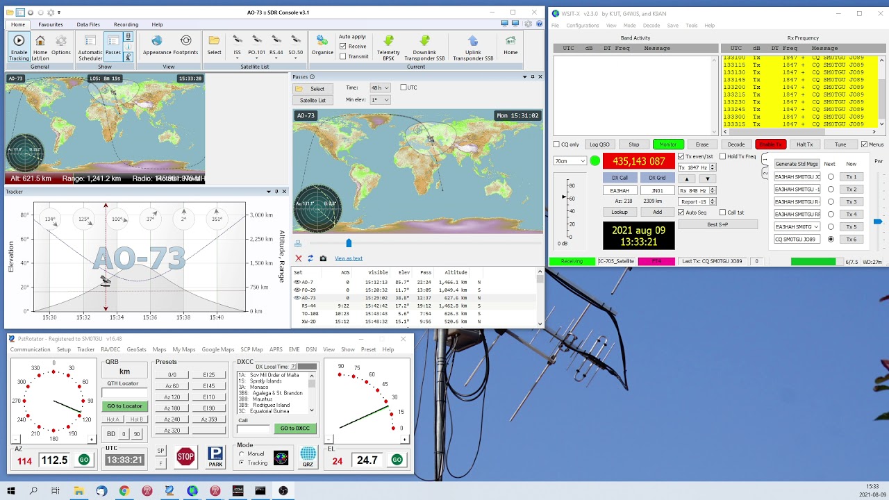 FT4 via the AO-73 CubeSat