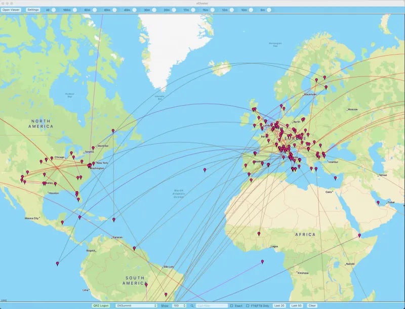 xCluster: A Mac DXCluster Map App