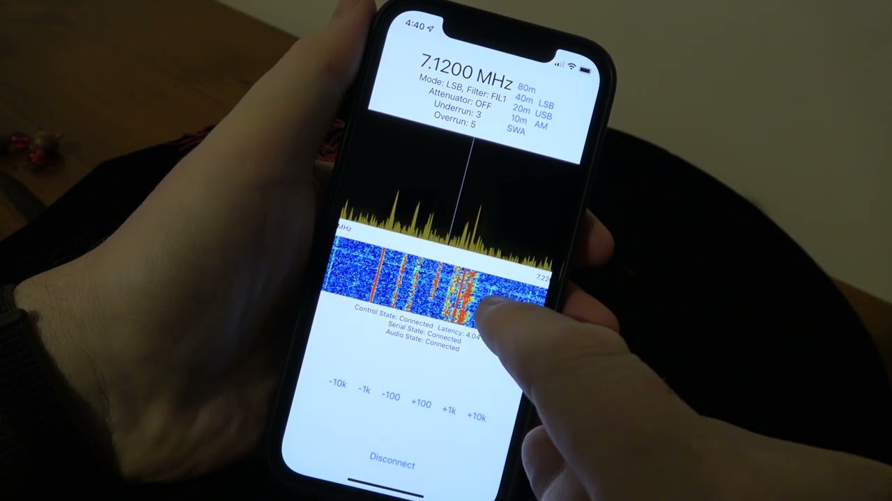 Experimental IC 705 remote on iPhone